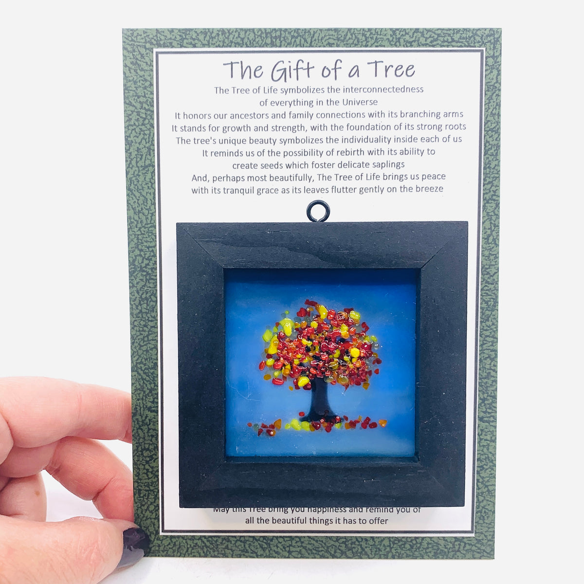 Fused Glass Tree of Life Shadow Box 195