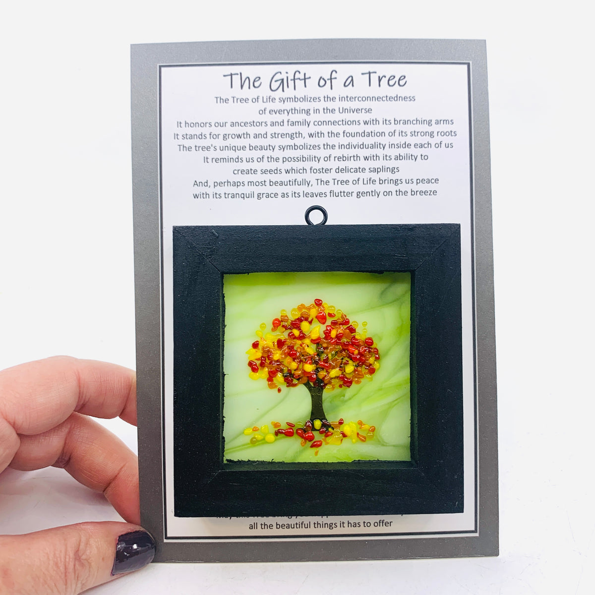 Fused Glass Tree of Life Shadow Box 79