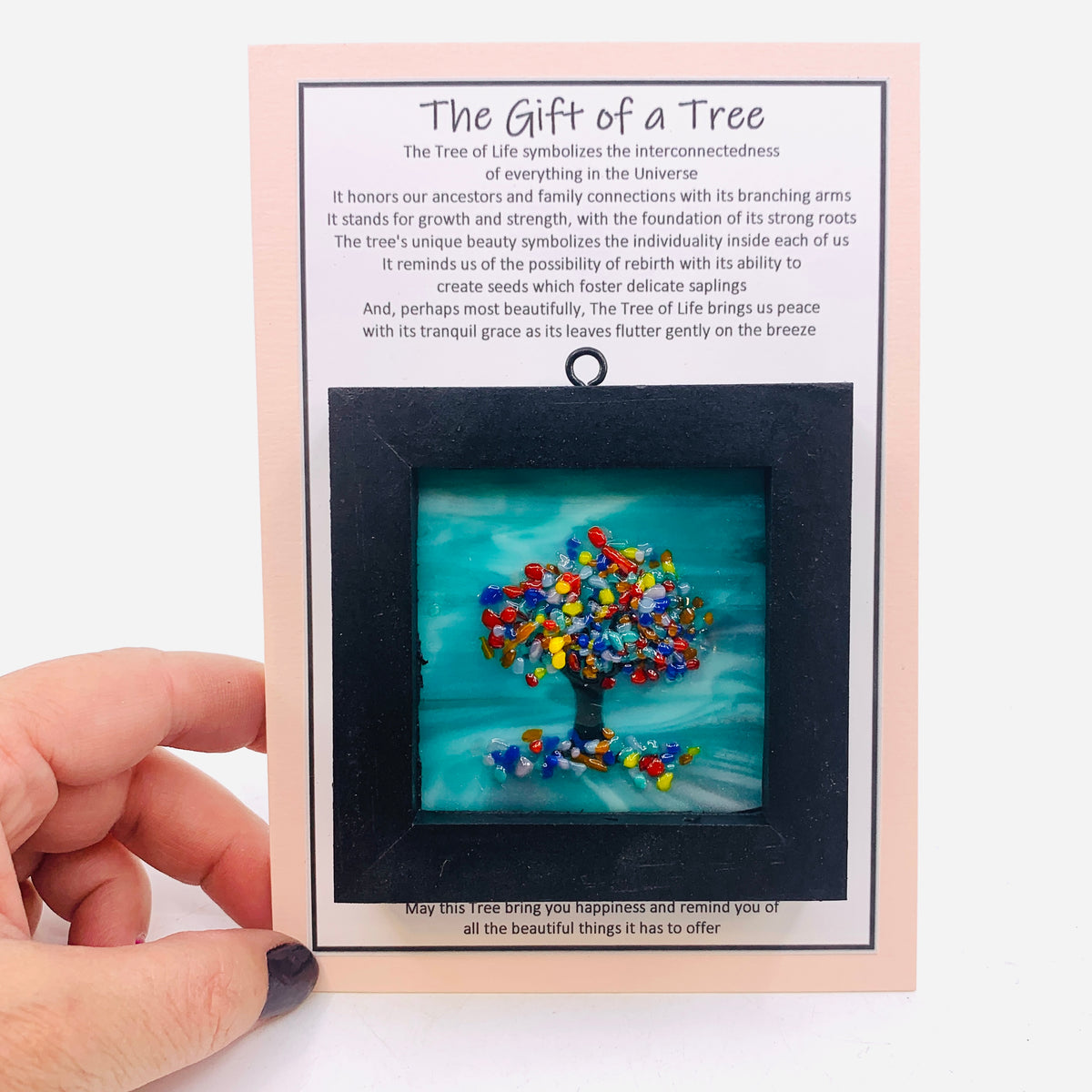 Fused Glass Tree of Life Shadow Box  212