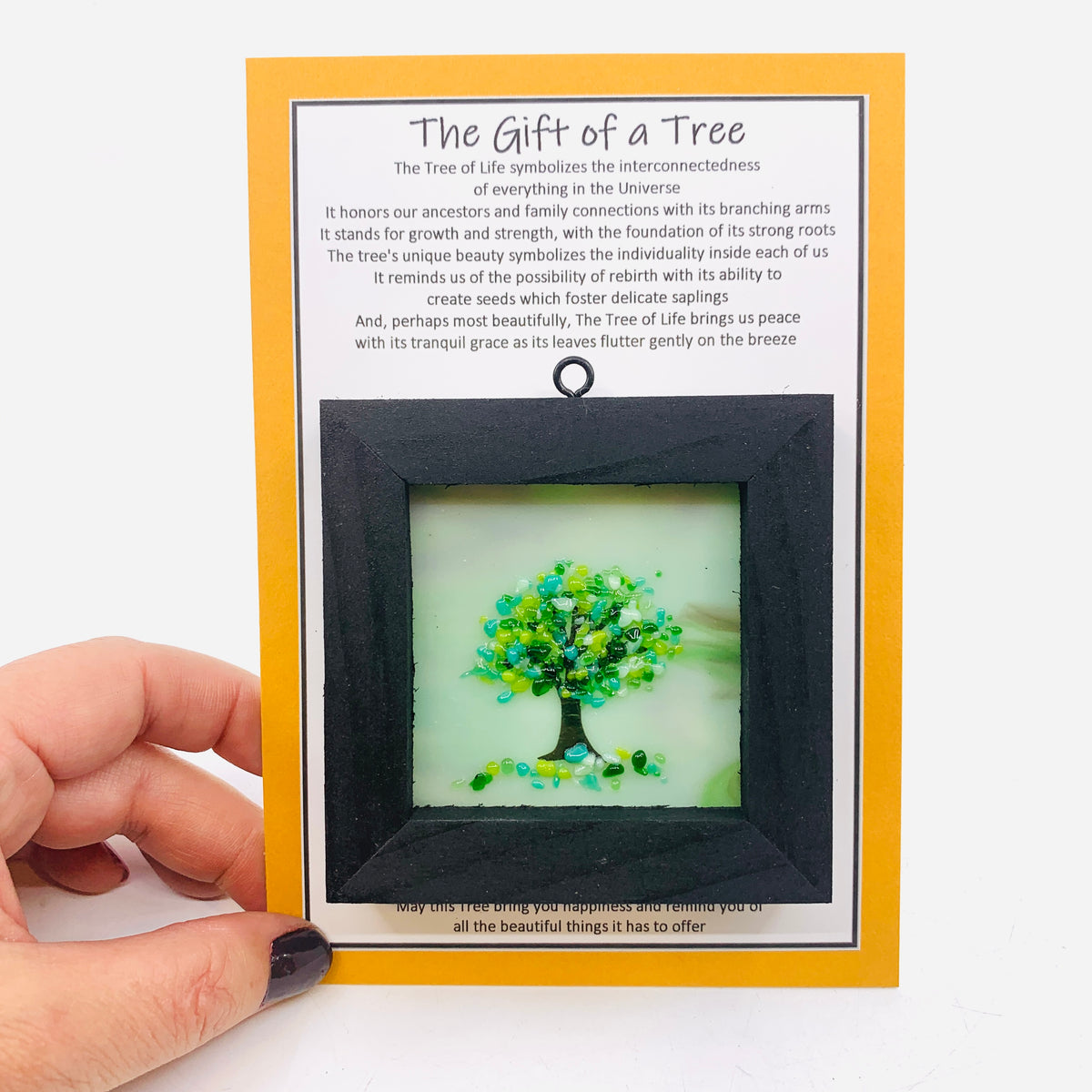 Fused Glass Tree of Life Shadow Box 95