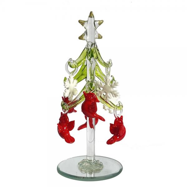 Glass Whimsical Cardinal Tree 8