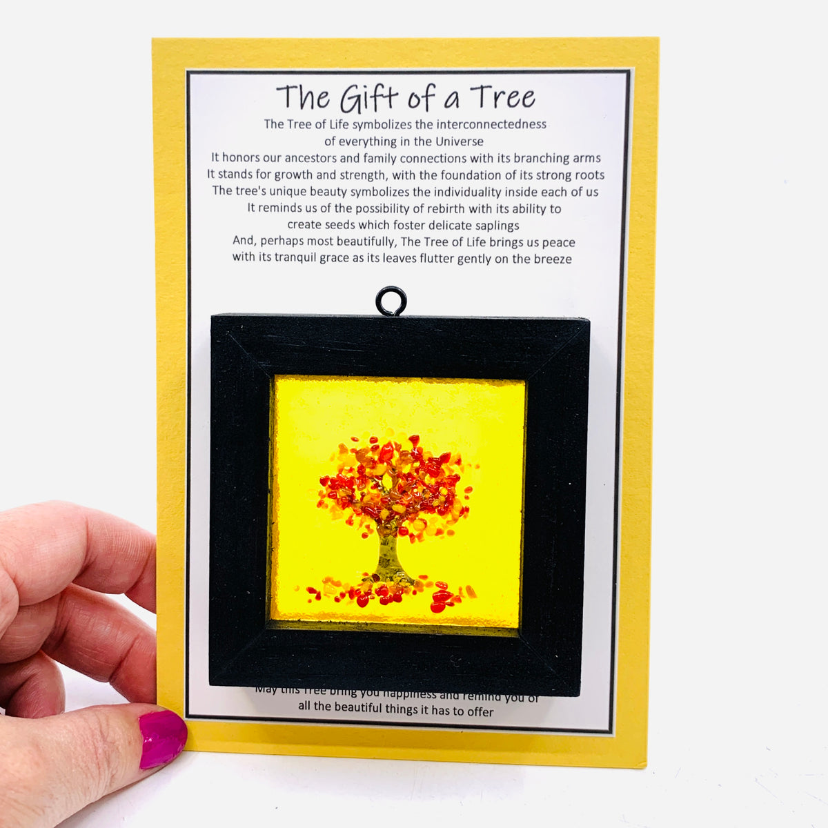 Fused Glass Tree of Life Shadow Box 26