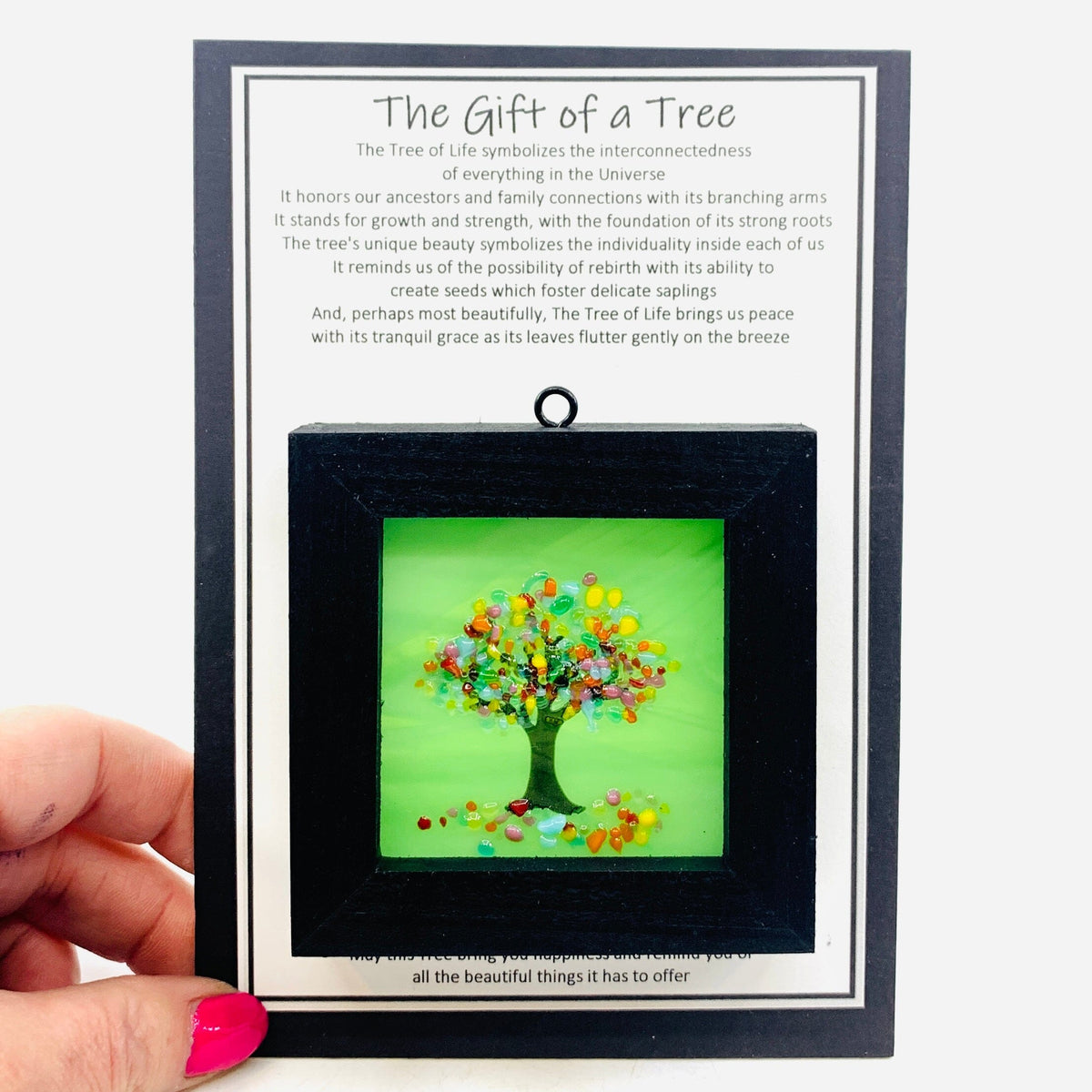 Fused Glass Tree of Life Shadow Box 133 Decor Glimmer Glass Gifts 