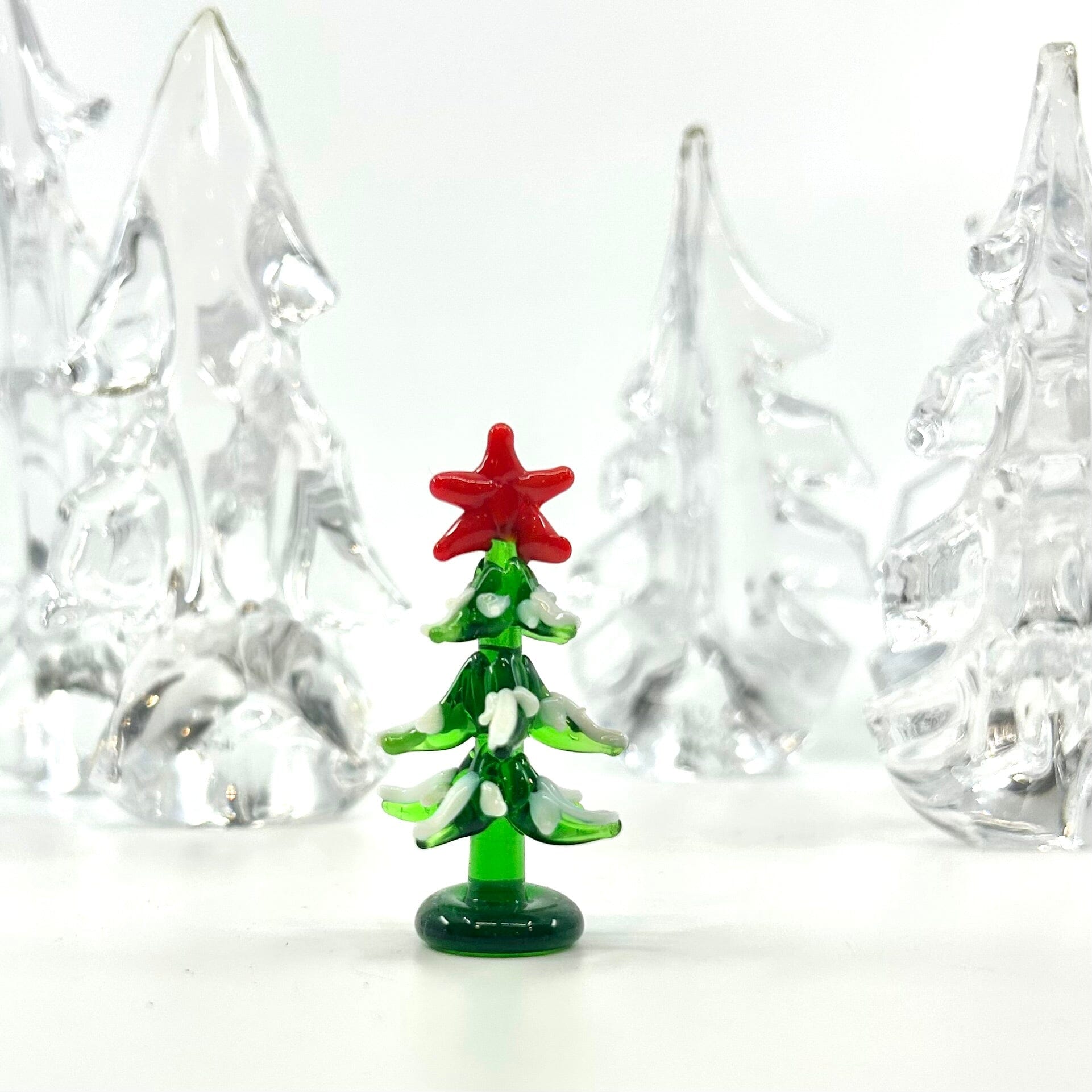 Little Glass Trees, Red Star Miniature - 