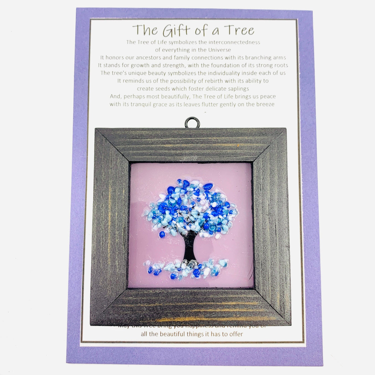 Fused Glass Tree of Life Shadow Box 35 Decor Glimmer Glass Gifts 