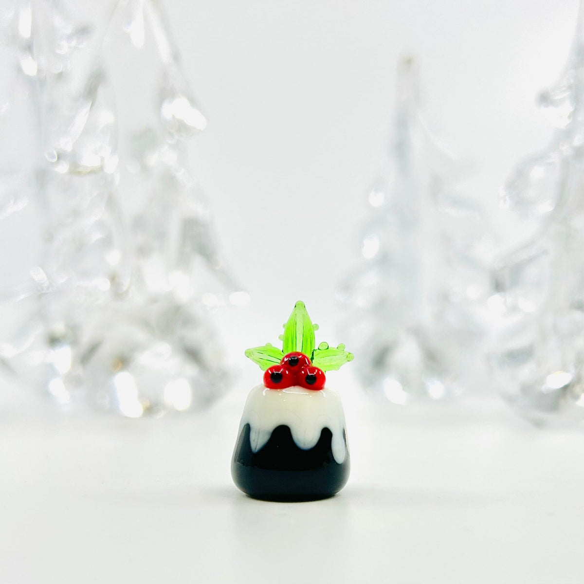 Tiny Christmas Figurine Holiday Glazed Cake 207 Miniature - 