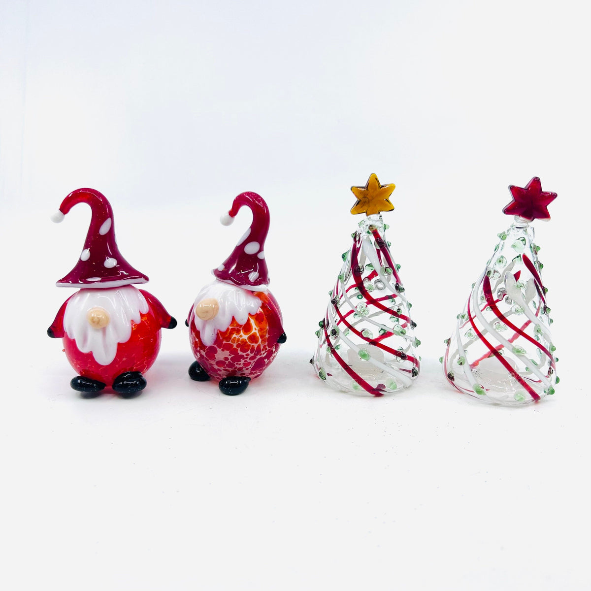 Blown Glass Salt and Pepper Shakers, Gnomes Decor Gift Essentials 