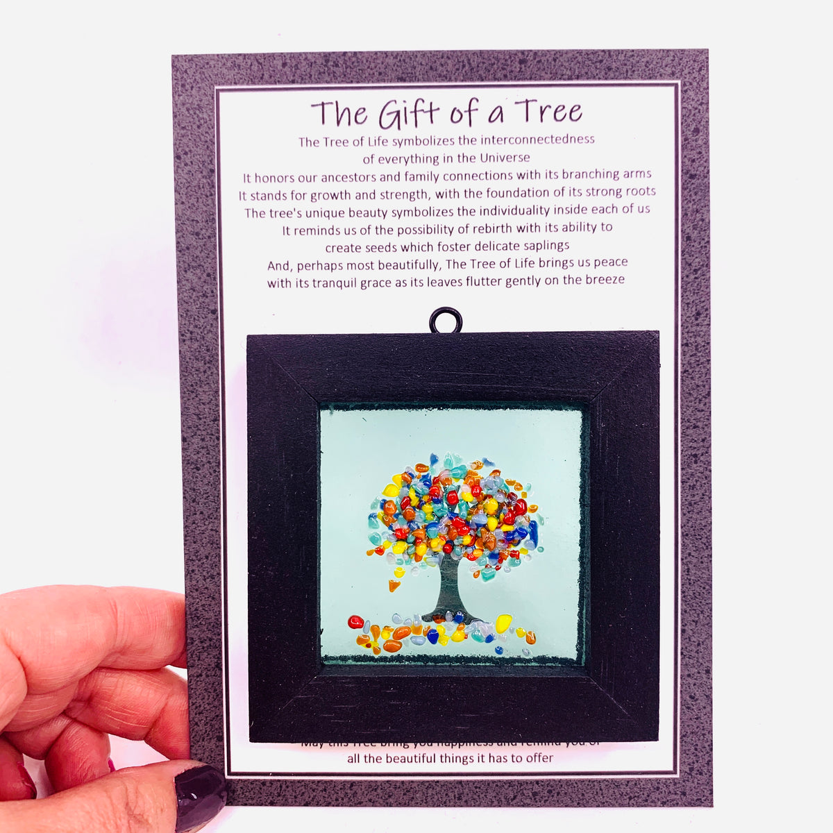 Fused Glass Tree of Life Shadow Box 171