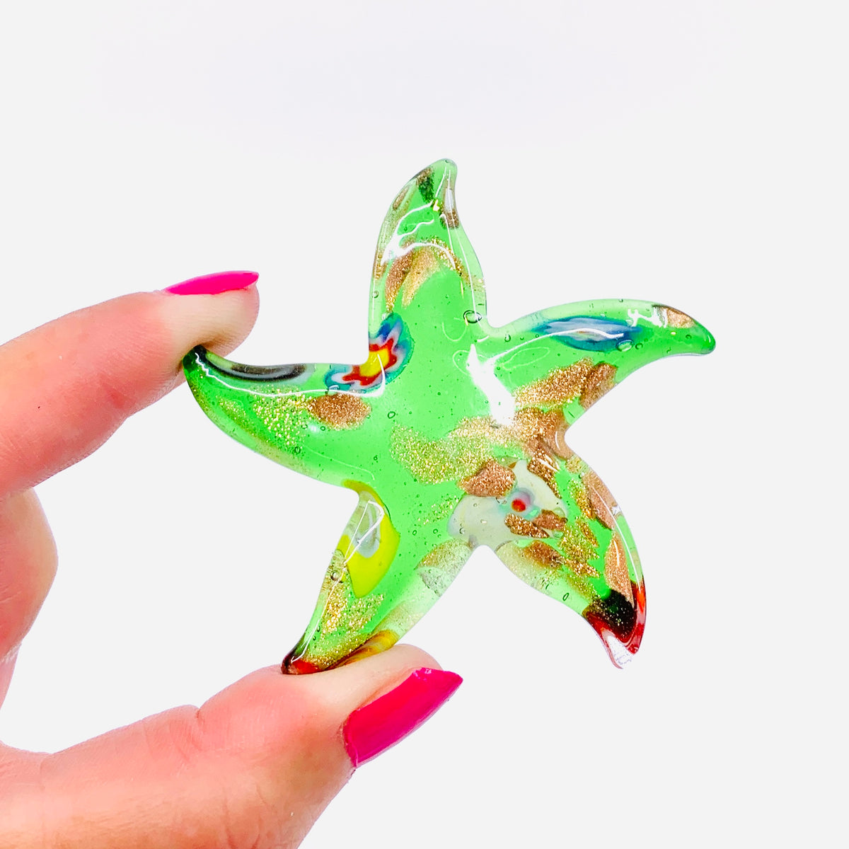 Pocket Glitter Starfish, Green