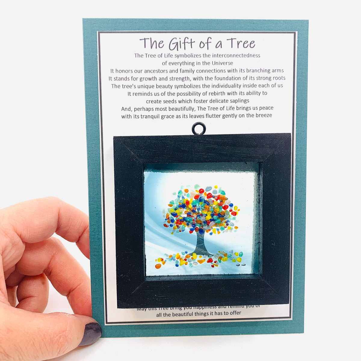 Fused Glass Tree of Life Shadow Box 196