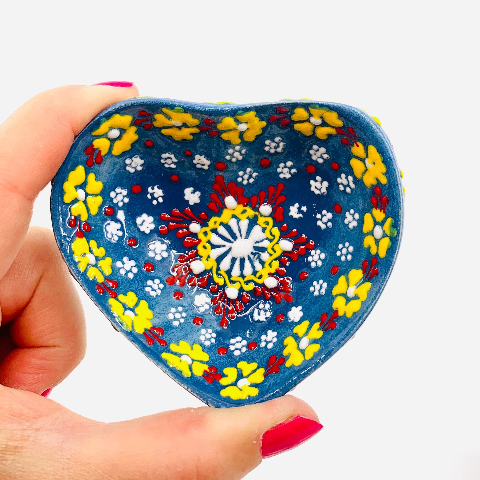 Heart Design Handmade Turkish Bowl 19 Decor Natto USA 