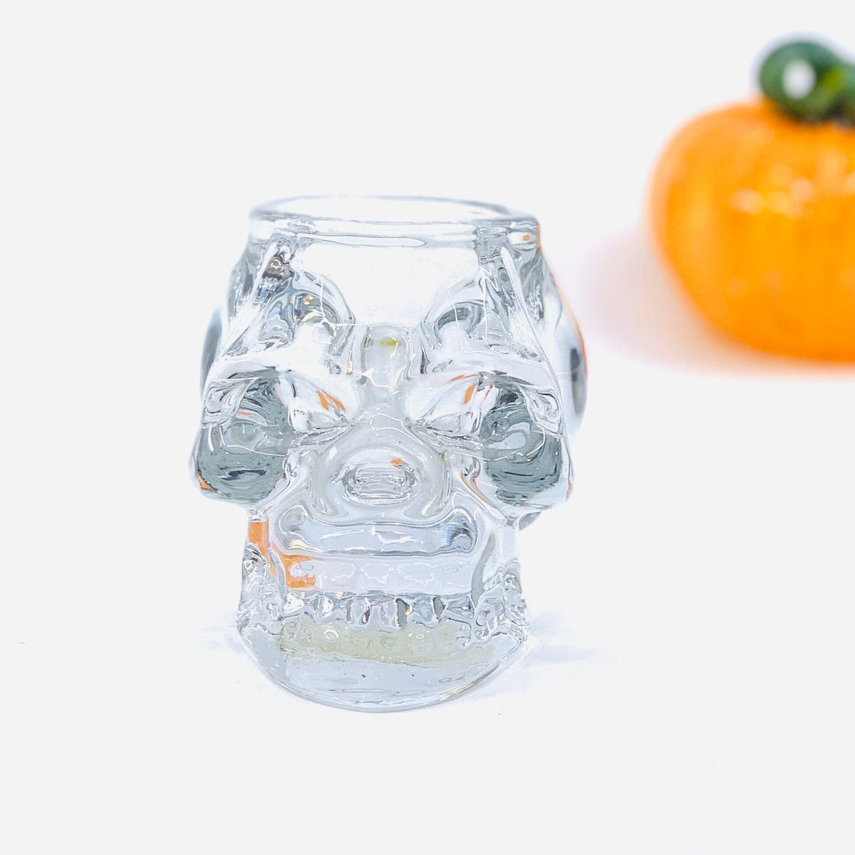 Blown Glass Halloween Skull Votive Diamond Star 