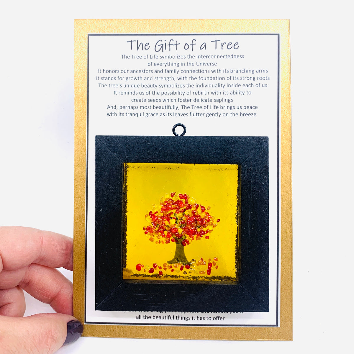 Fused Glass Tree of Life Shadow Box 203