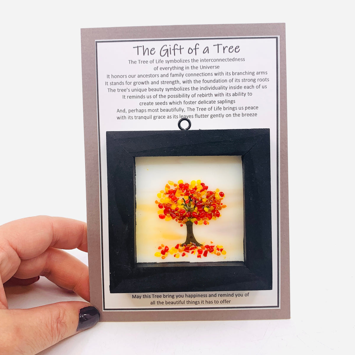 Fused Glass Tree of Life Shadow Box 73