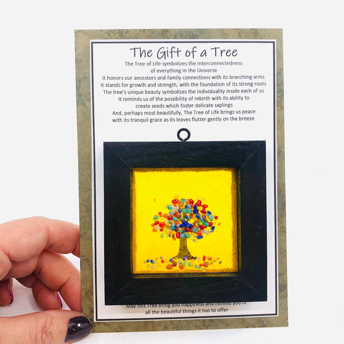 Fused Glass Tree of Life Shadow Box 69