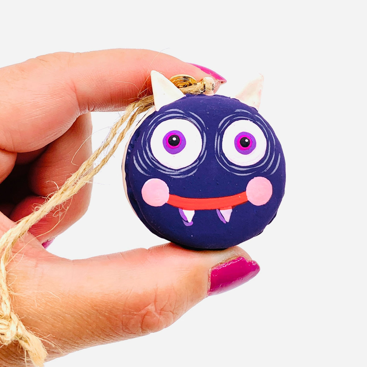 Fun Halloween Macaron Ornaments, Navy