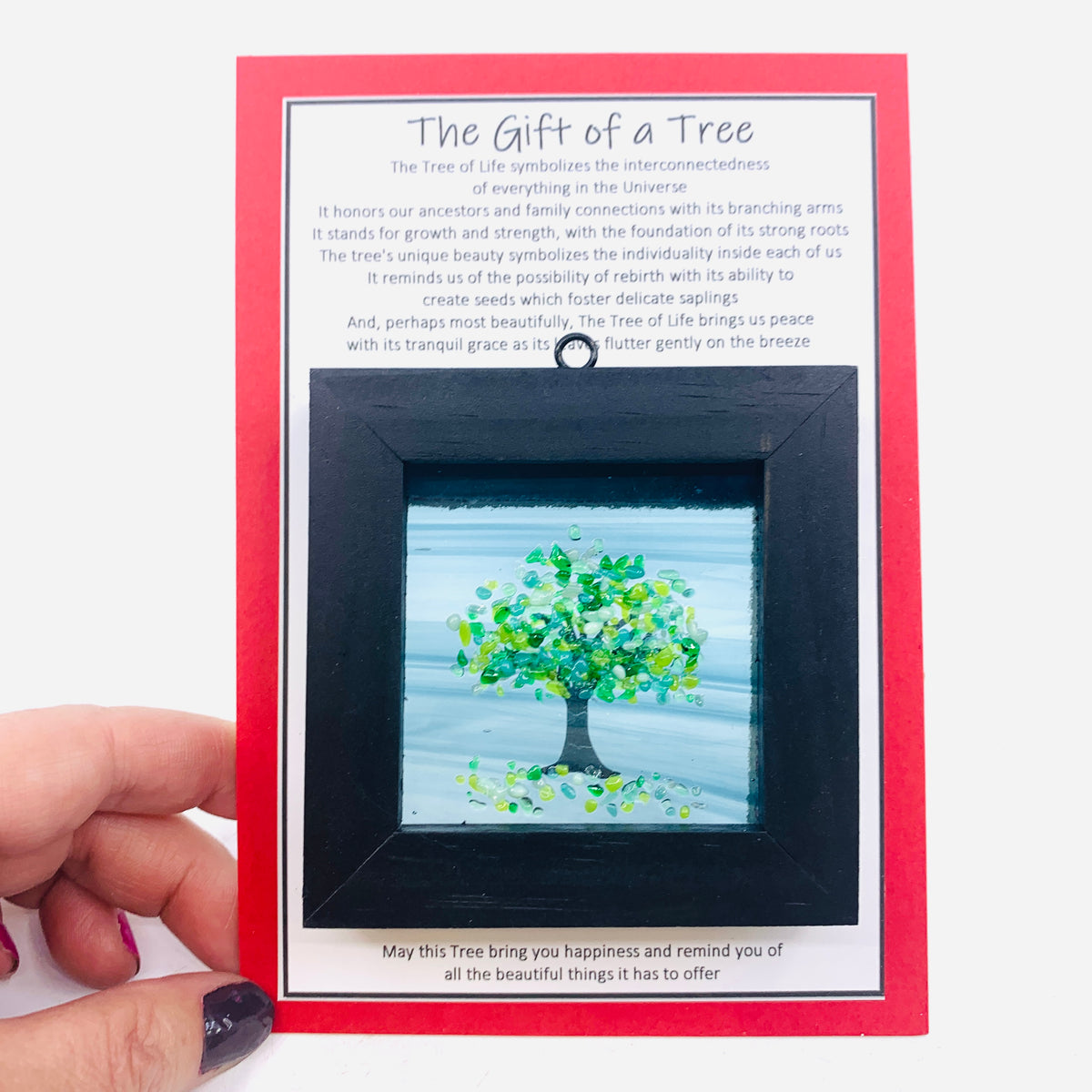 Fused Glass Tree of Life Shadow Box 179