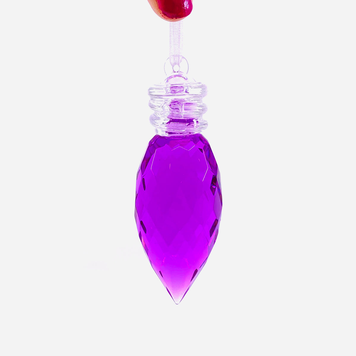 Vintage Bulb Acrylic Crystal Ornament, Purple