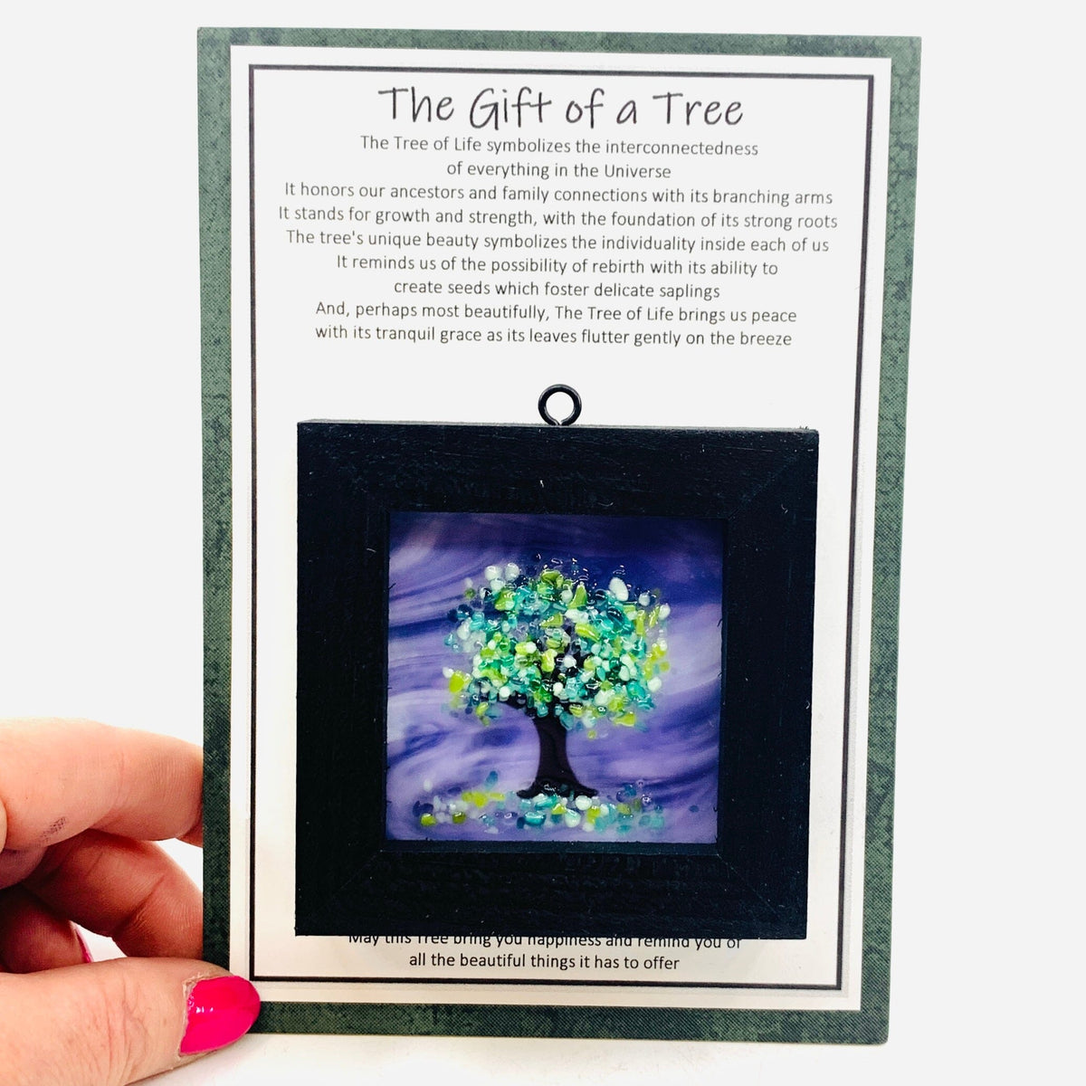 Fused Glass Tree of Life Shadow Box 105 Decor Glimmer Glass Gifts 