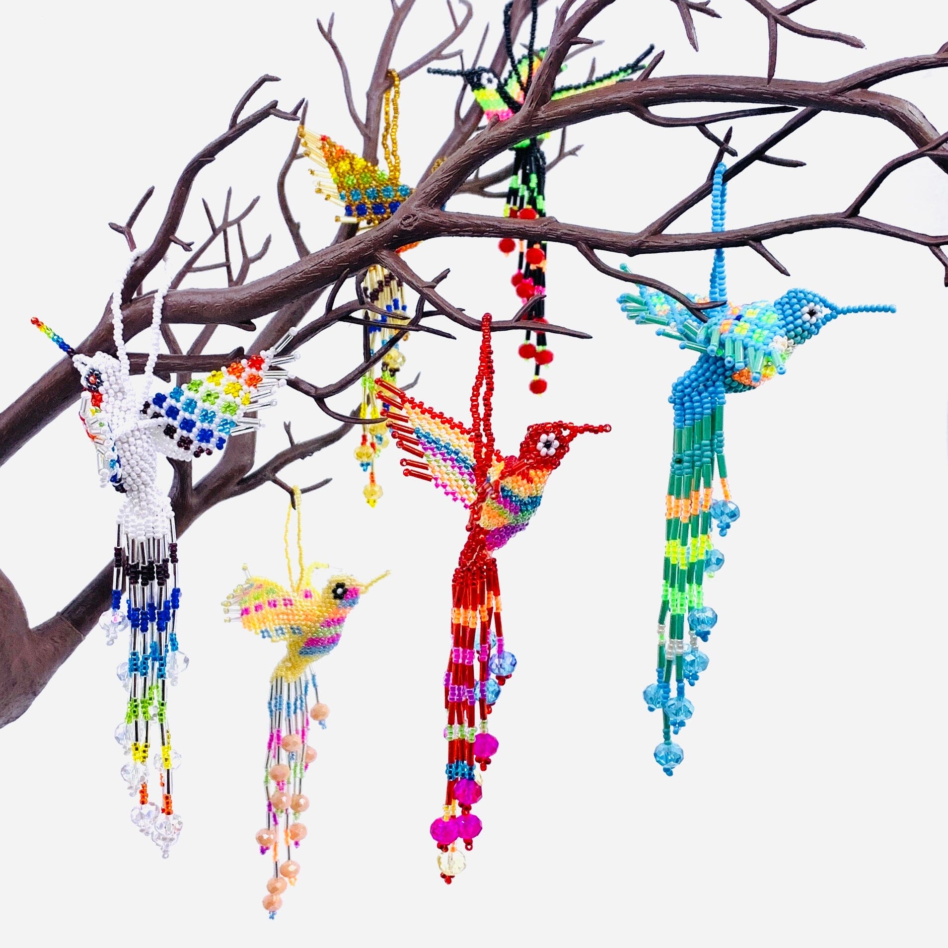 Beaded Hummingbird Ornament, Assorted Colors Ornament Pichincha 