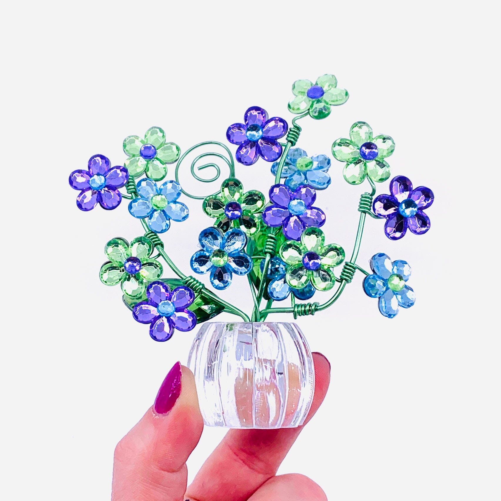 Mini Potted Flower, Blue