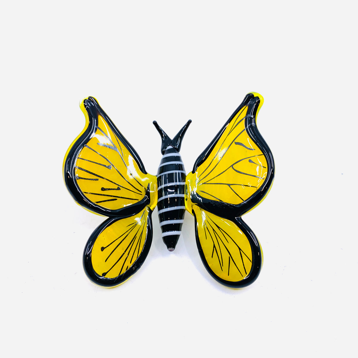 Tabletop Glass Butterfly, Yellow 87