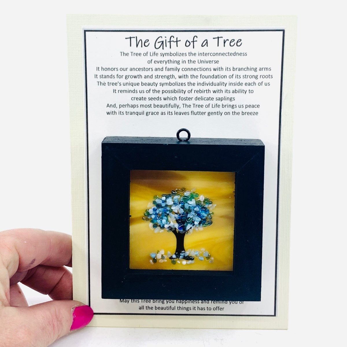 Fused Glass Tree of Life Shadow Box 103 Decor Glimmer Glass Gifts 