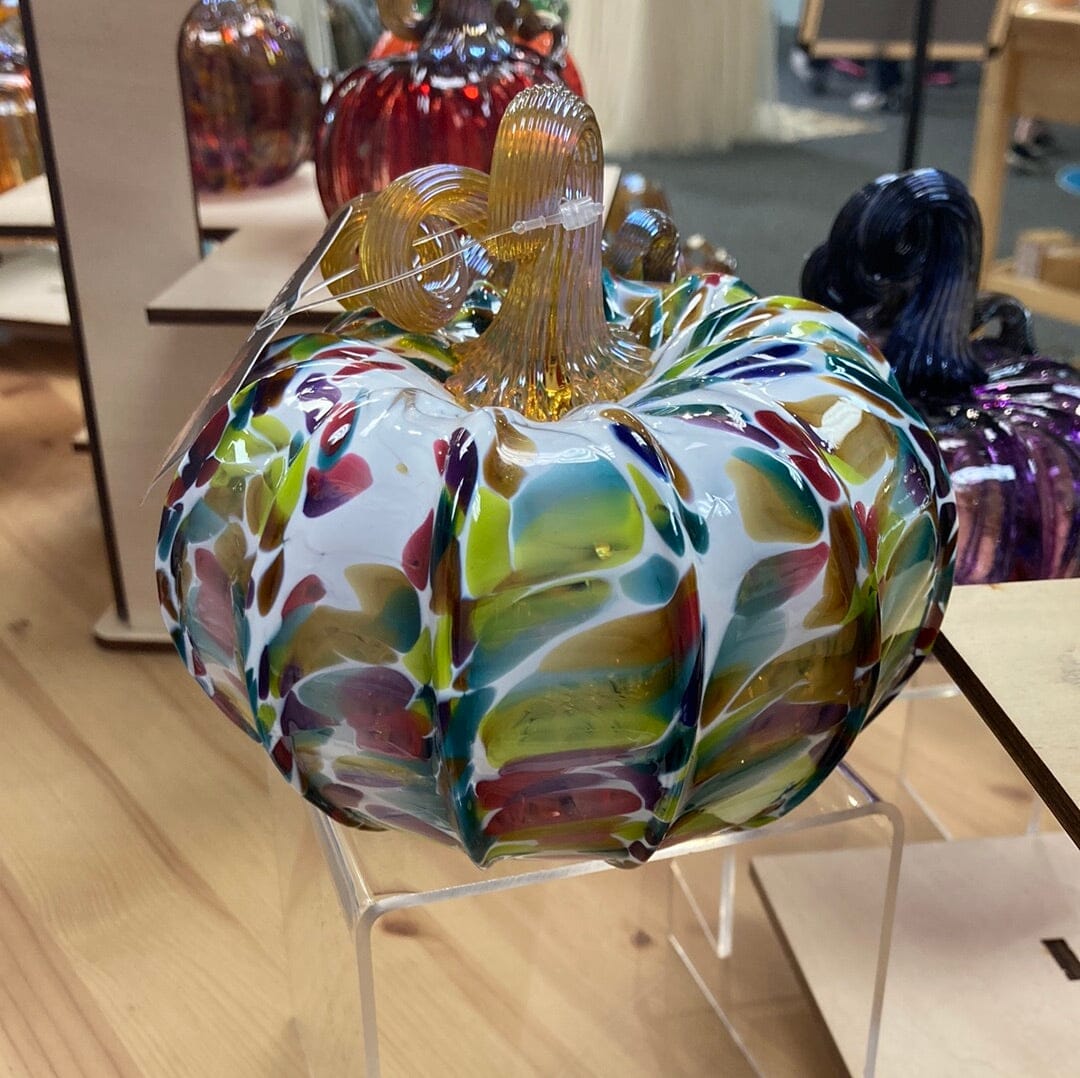 Jewel over White Pumpkin Inspo Luke Adams Glass Blowing Studio 