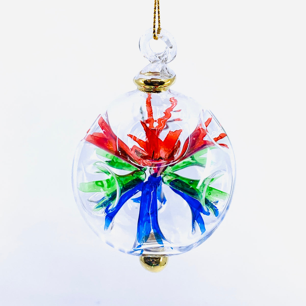 Hand Blown Starburst Ornaments, Multi Small