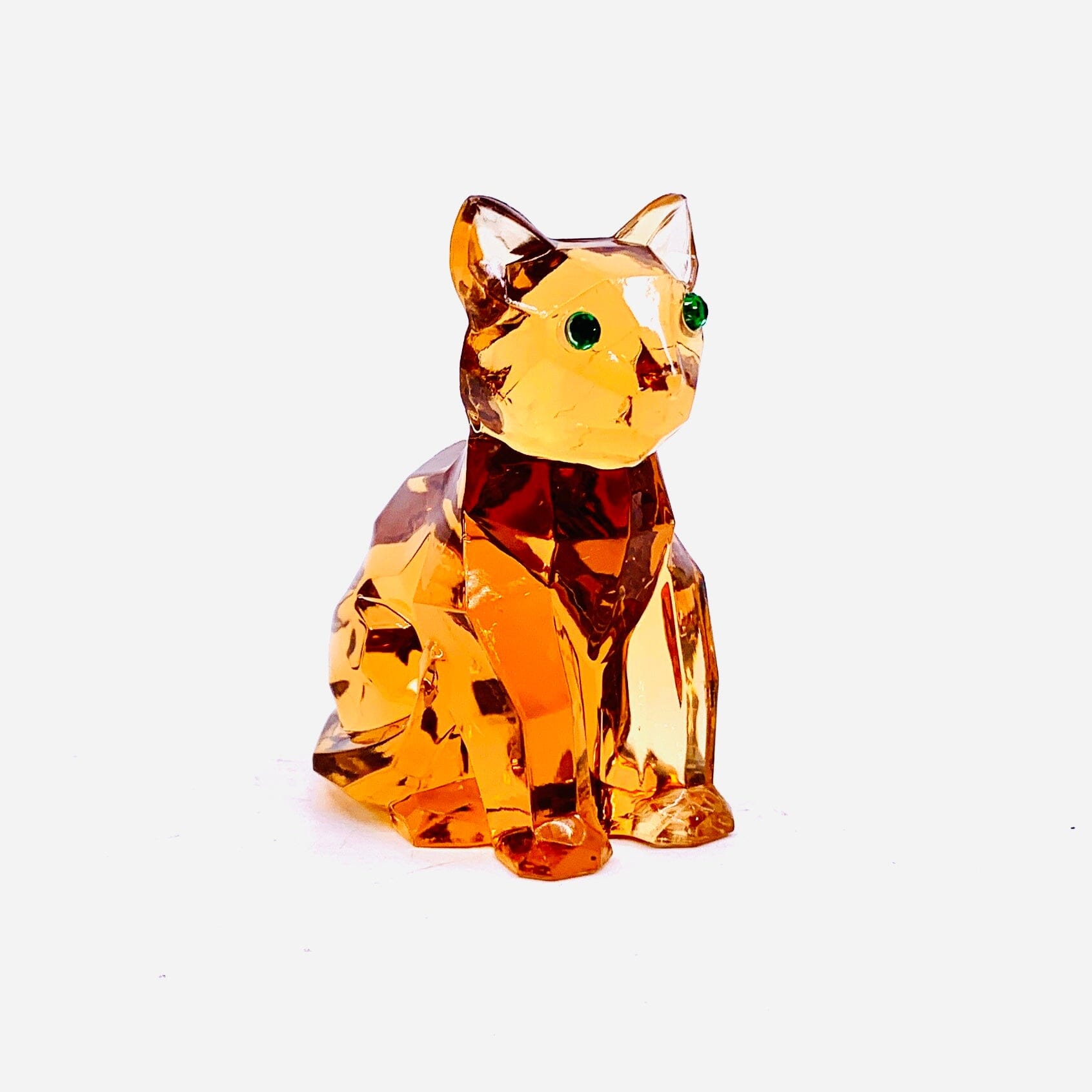 Acrylic Crystal Halloween Kitten, Orange Ornament GANZ 