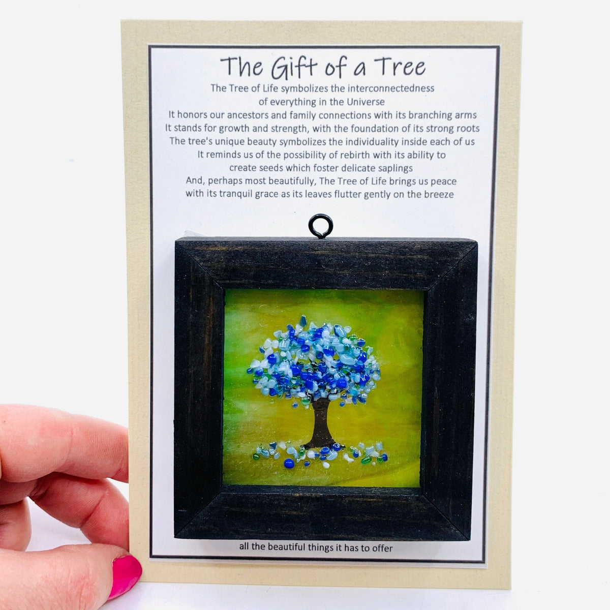 Fused Glass Tree of Life Shadow Box 71 Decor Glimmer Glass Gifts 