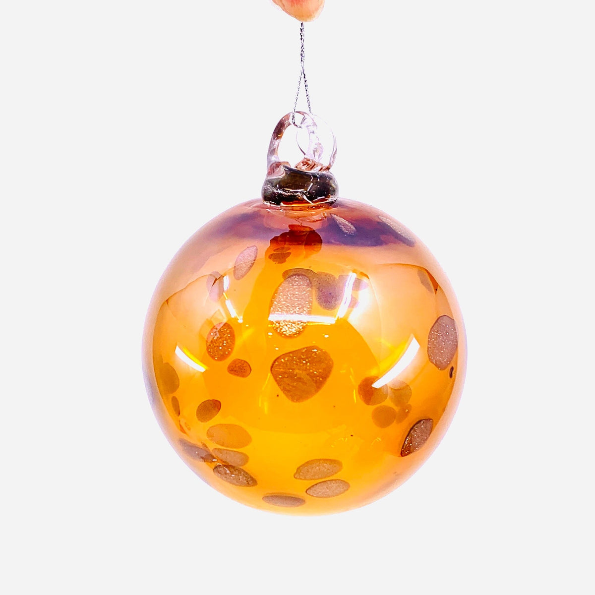 Hand Blown Glass Baubles, Leopard Diamond Star 