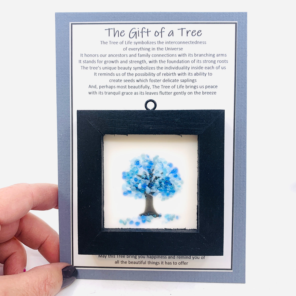 Fused Glass Tree of Life Shadow Box  221