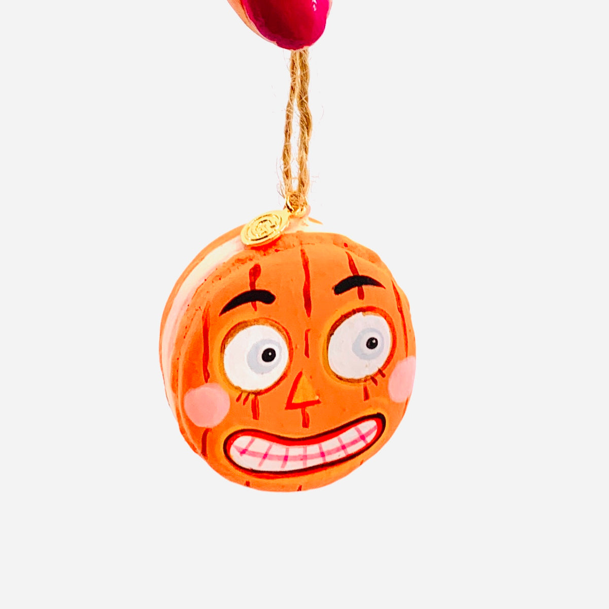 Fun Halloween Macaron Ornaments, Orange