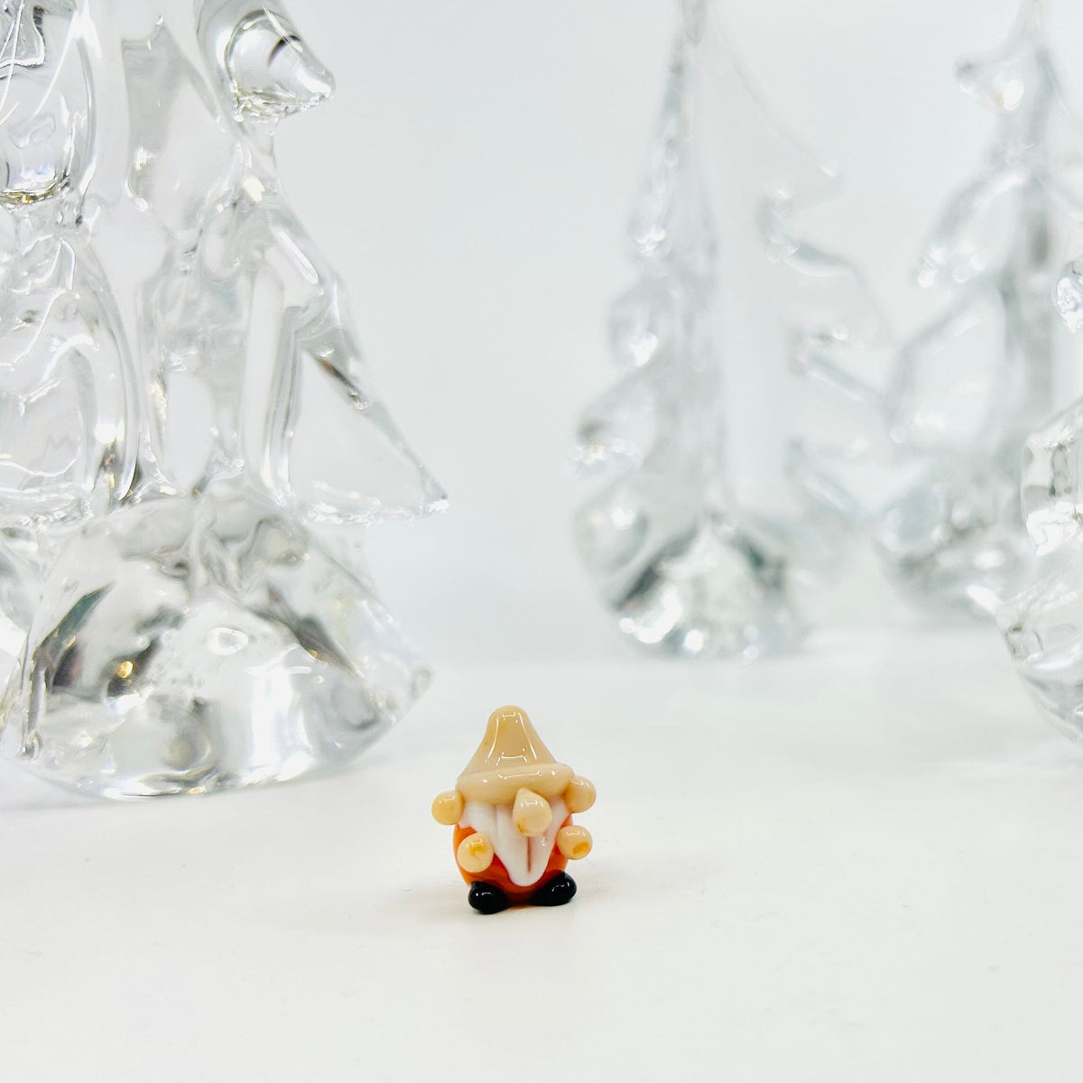 Tiny Glass Rainbow Gnomes, 252 - Orange Miniature Alex 