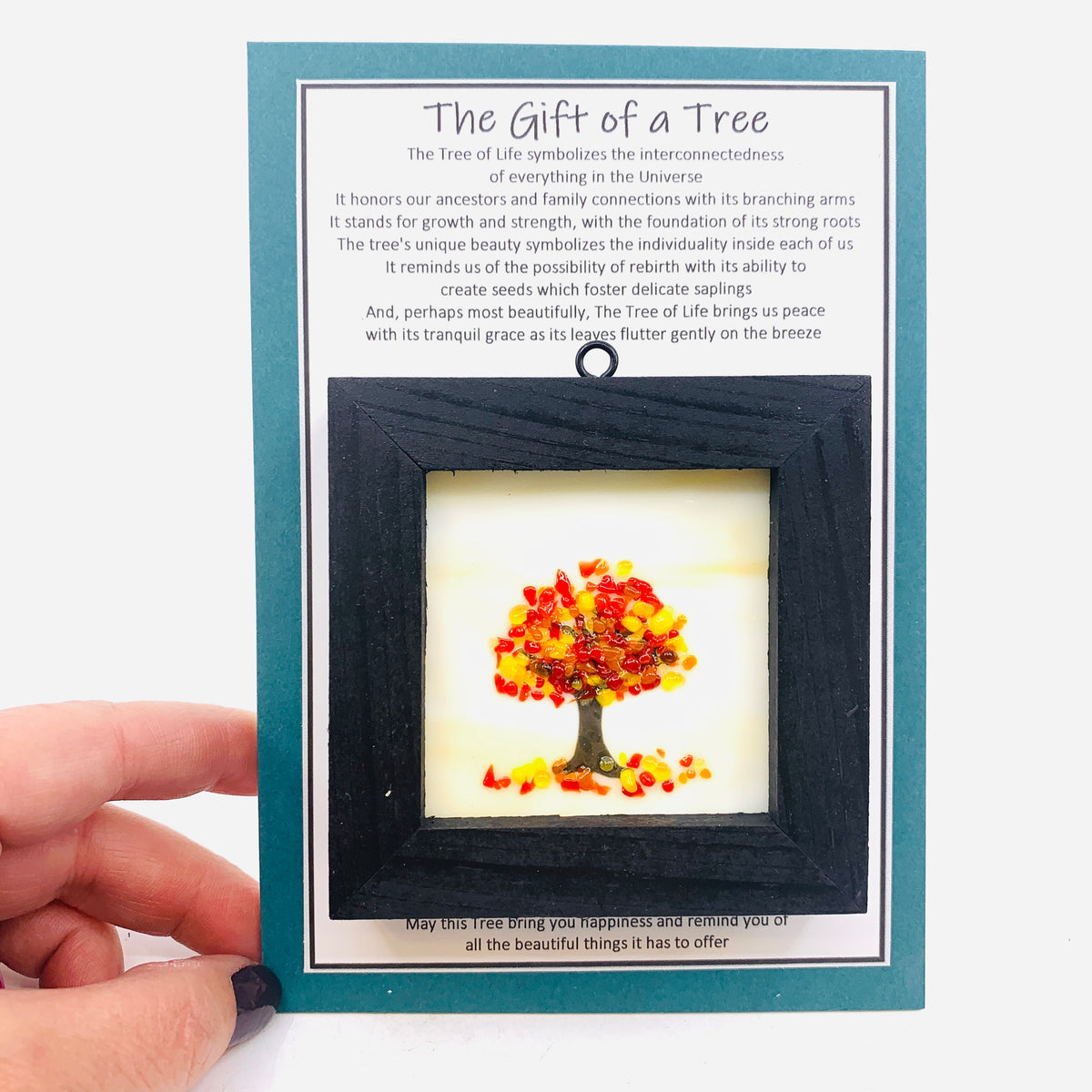 Fused Glass Tree of Life Shadow Box 187