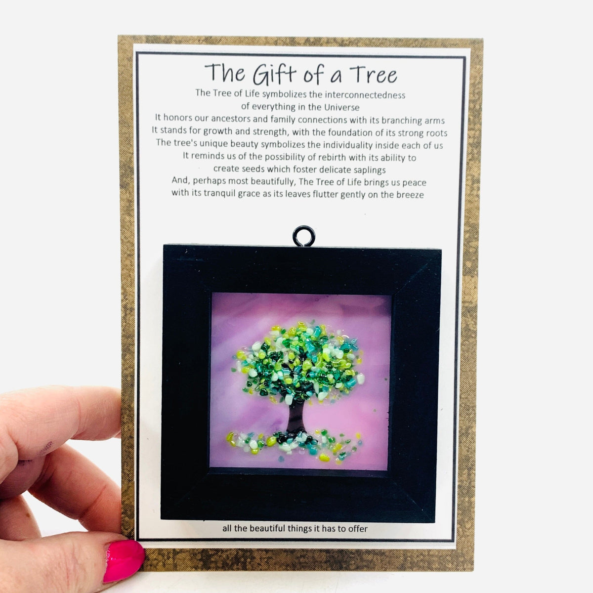 Fused Glass Tree of Life Shadow Box 123 Decor Glimmer Glass Gifts 