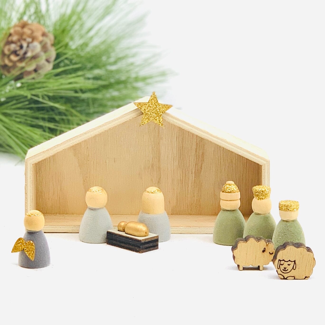 Wooden Nativity Decor 1 Ornament One Hundred 80 Degrees 