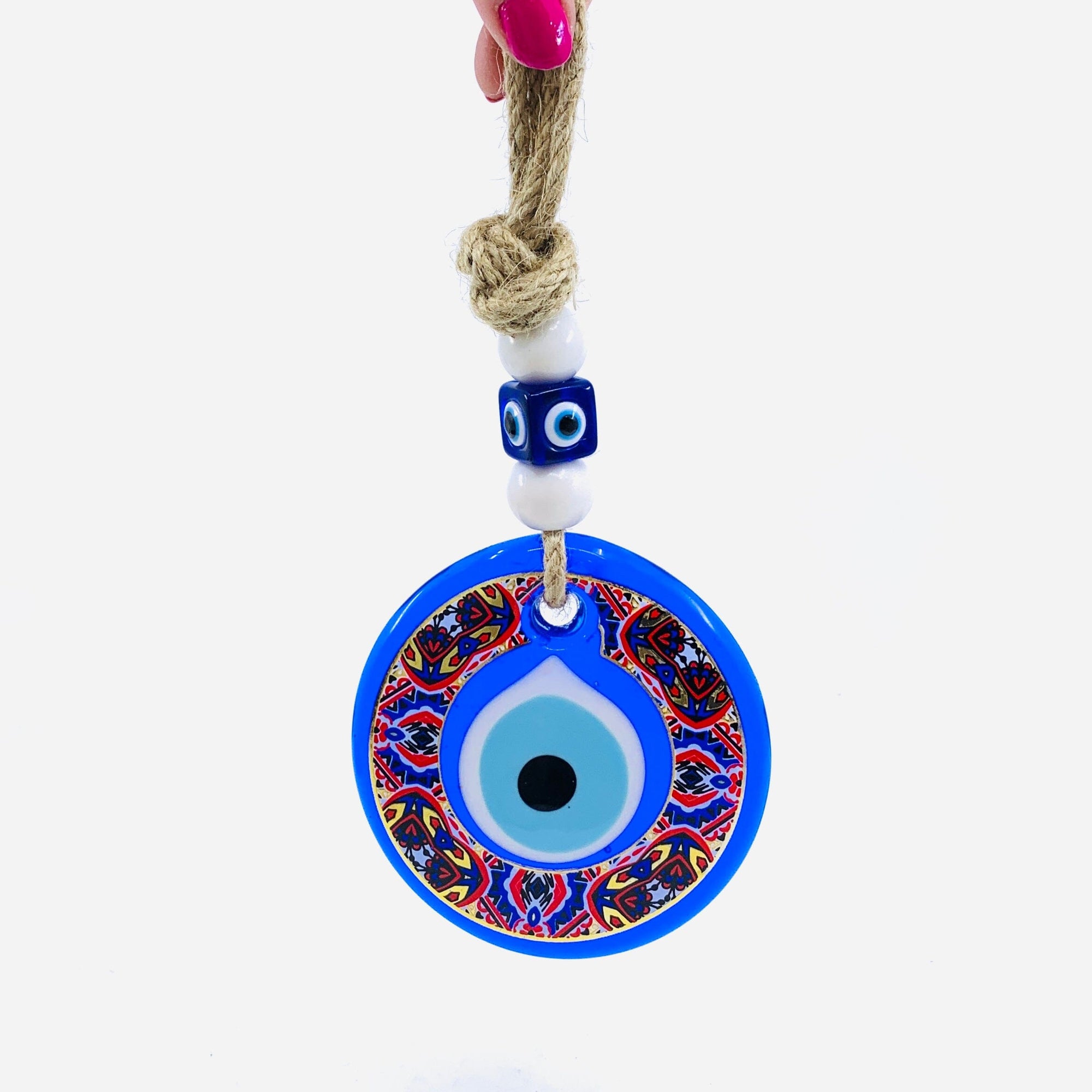 Glass Evil Eye Wall Hanger/Suncatcher 2 Natto USA 