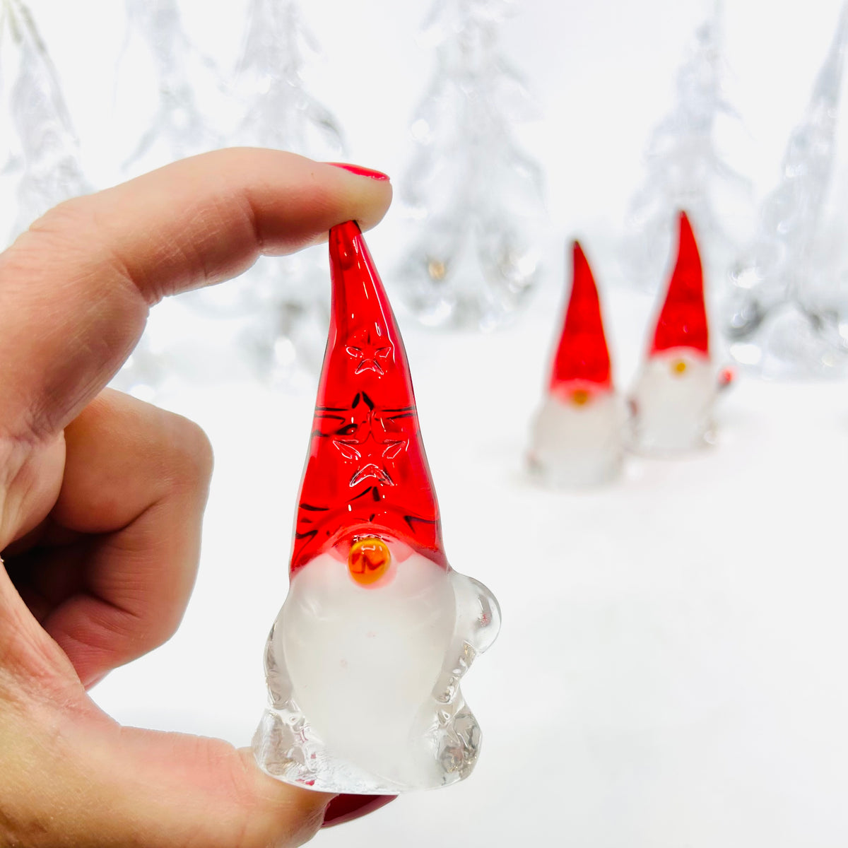 Glass Holiday Star Gnome