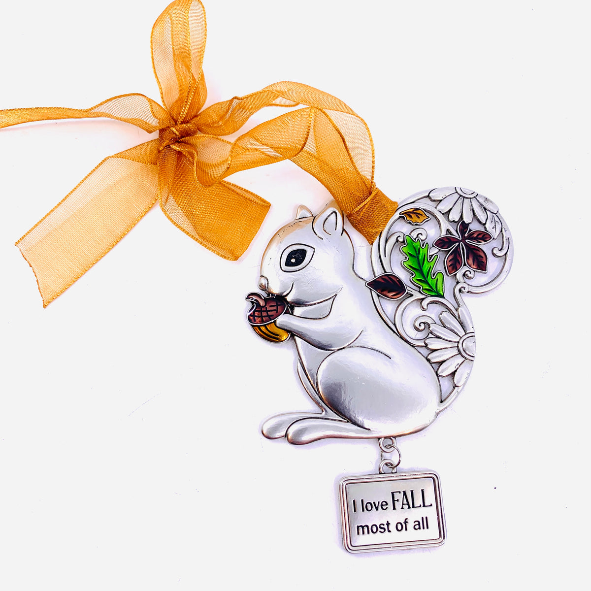 Enameled Fall Blessing&#39;s Ornament 2, Squirrel