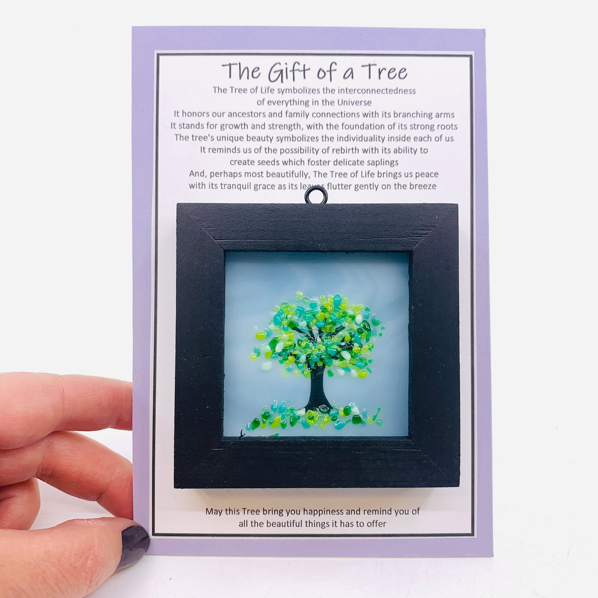 Fused Glass Tree of Life Shadow Box 189