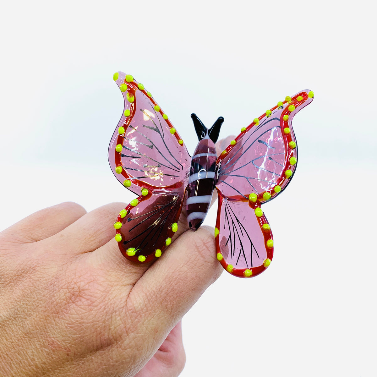 Tabletop Glass Butterfly, Purple 215