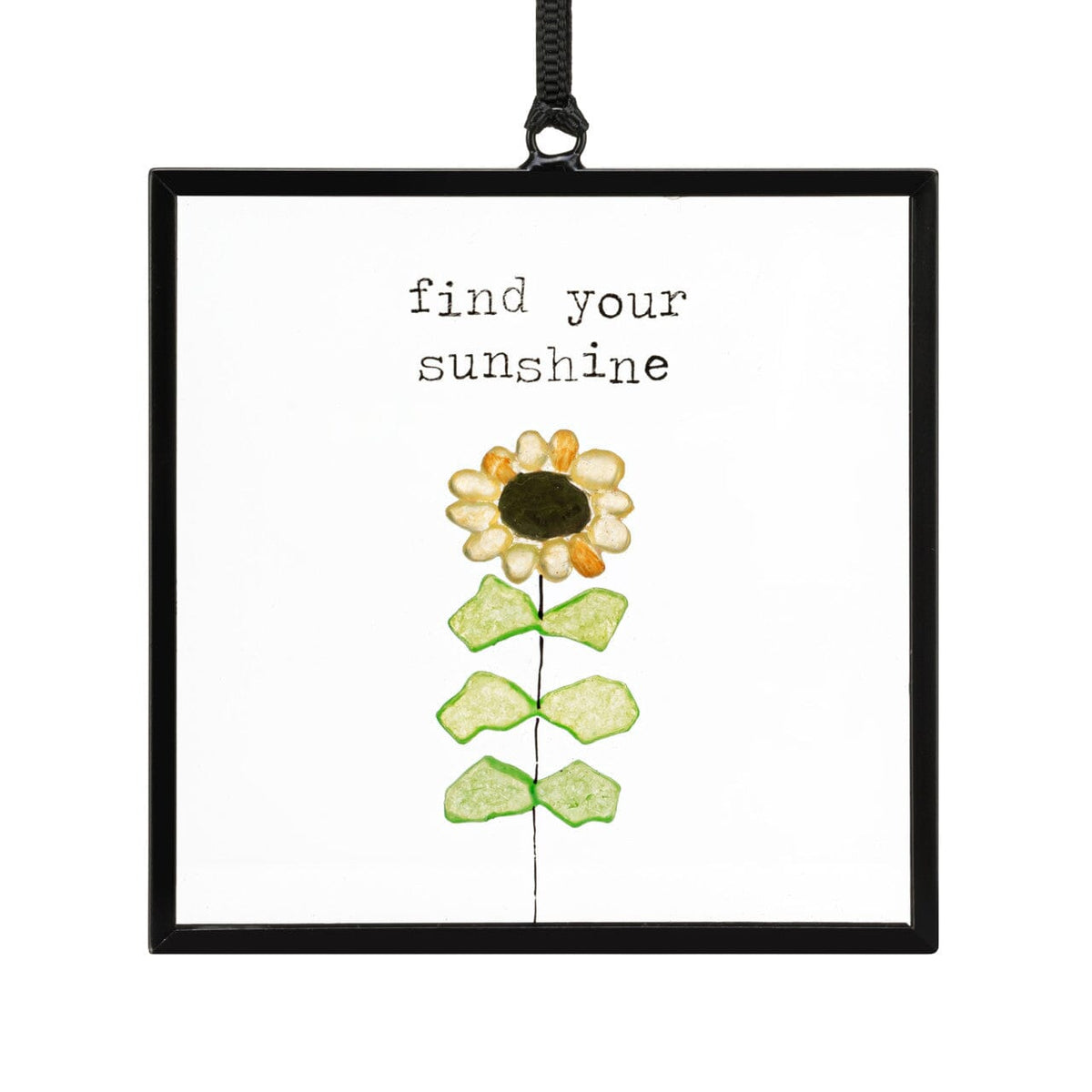 Find Your Sunshine Glass Suncatcher Decor Demdaco 