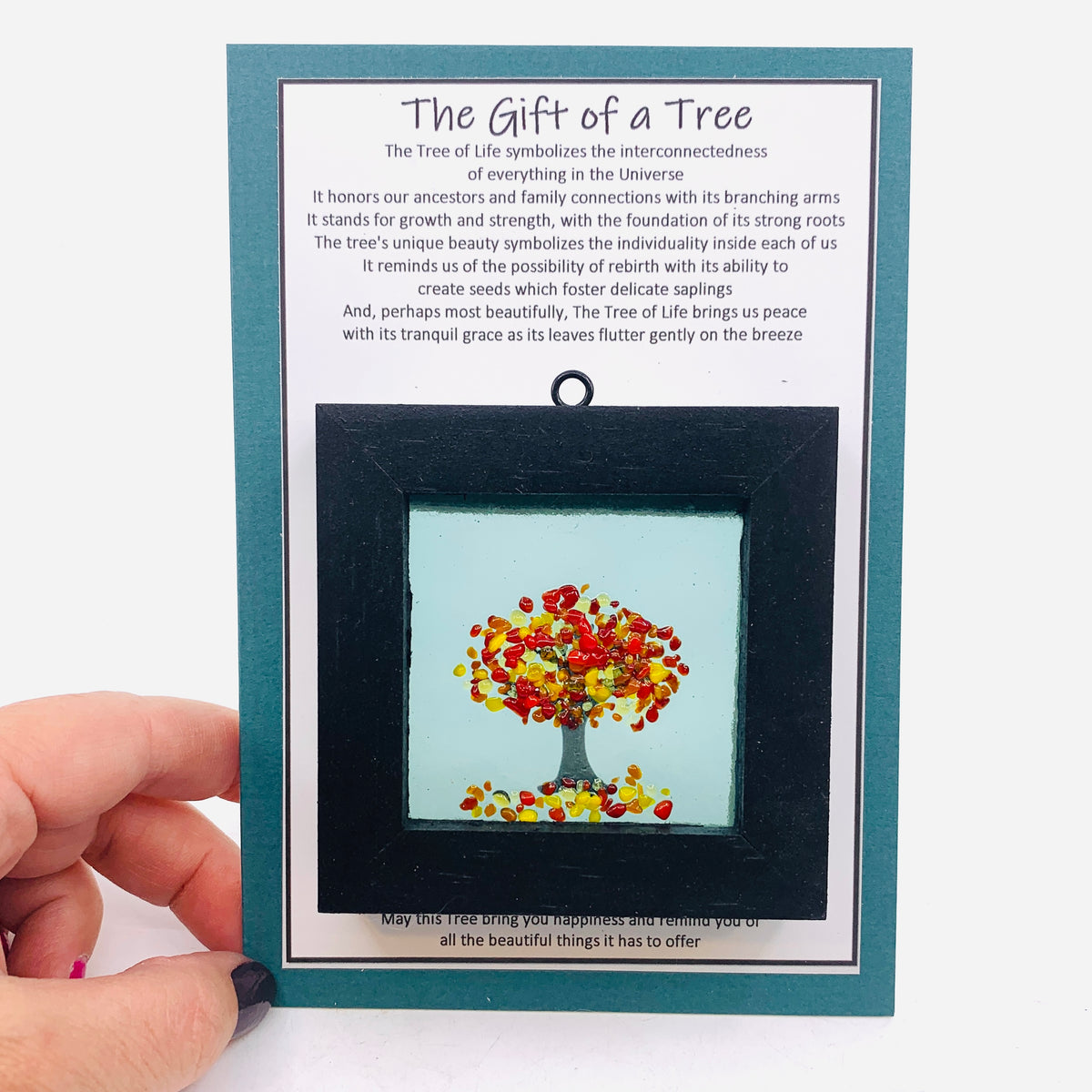 Fused Glass Tree of Life Shadow Box  226