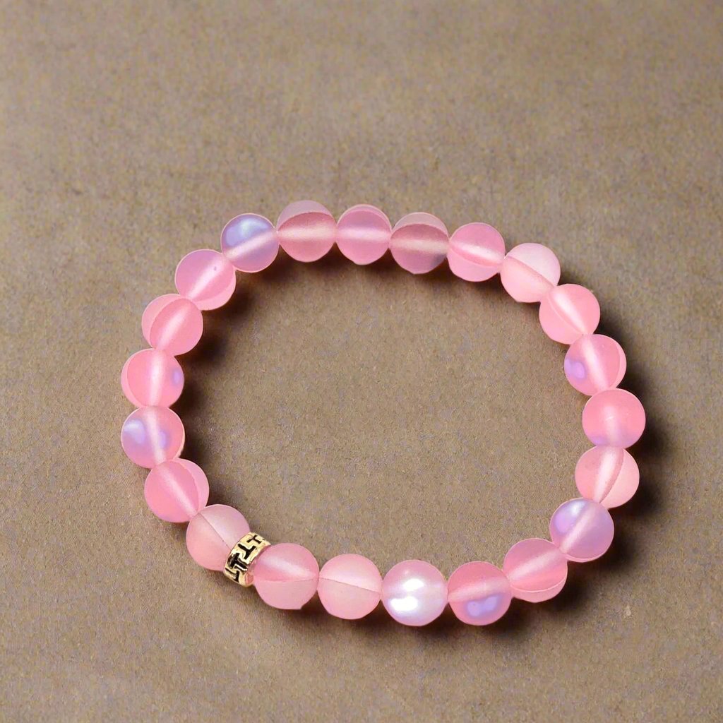 Mermaid Glass Bead Bracelets Jewelry - Soft Rose 