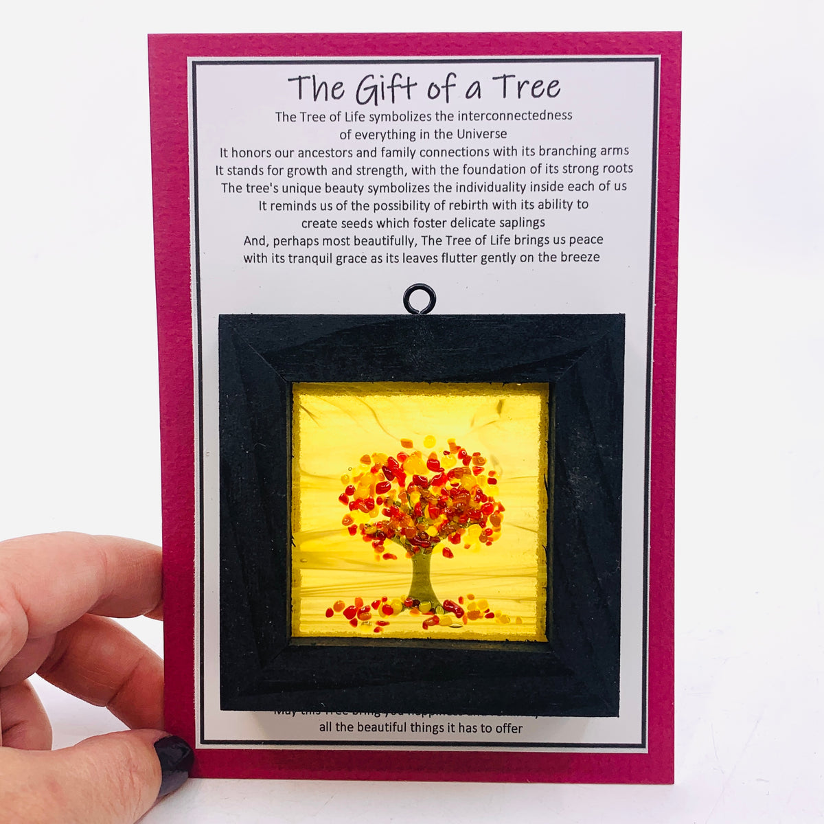 Fused Glass Tree of Life Shadow Box  216