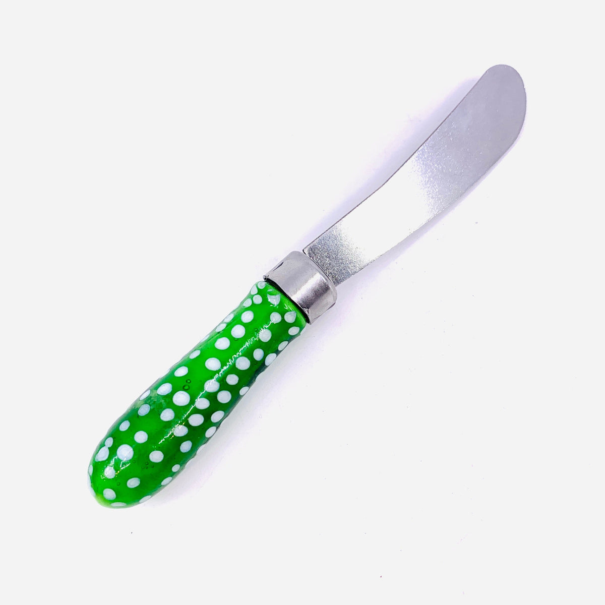 Polka Dot Glass Spreaders, Green Decor Gift Essentials 