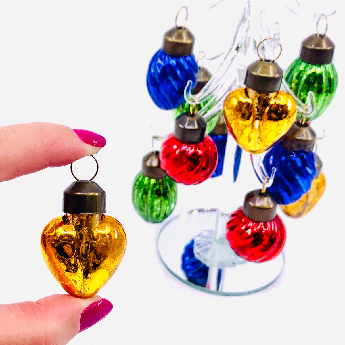 Glass Whimsical Heart Tree 37