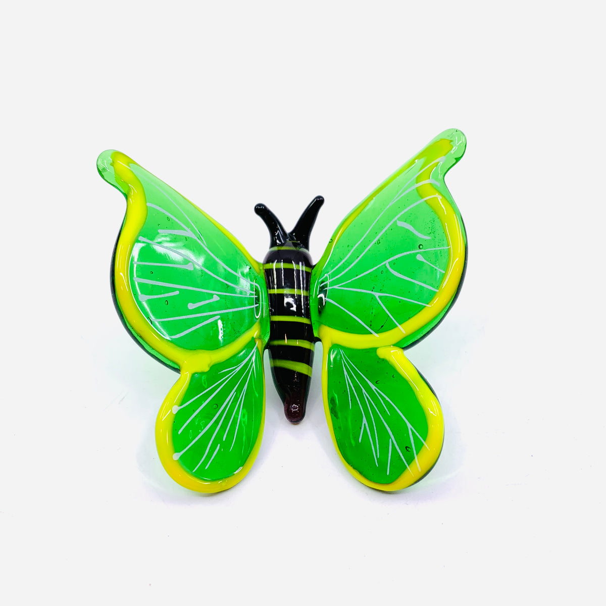 Tabletop Glass Butterfly, Green 13